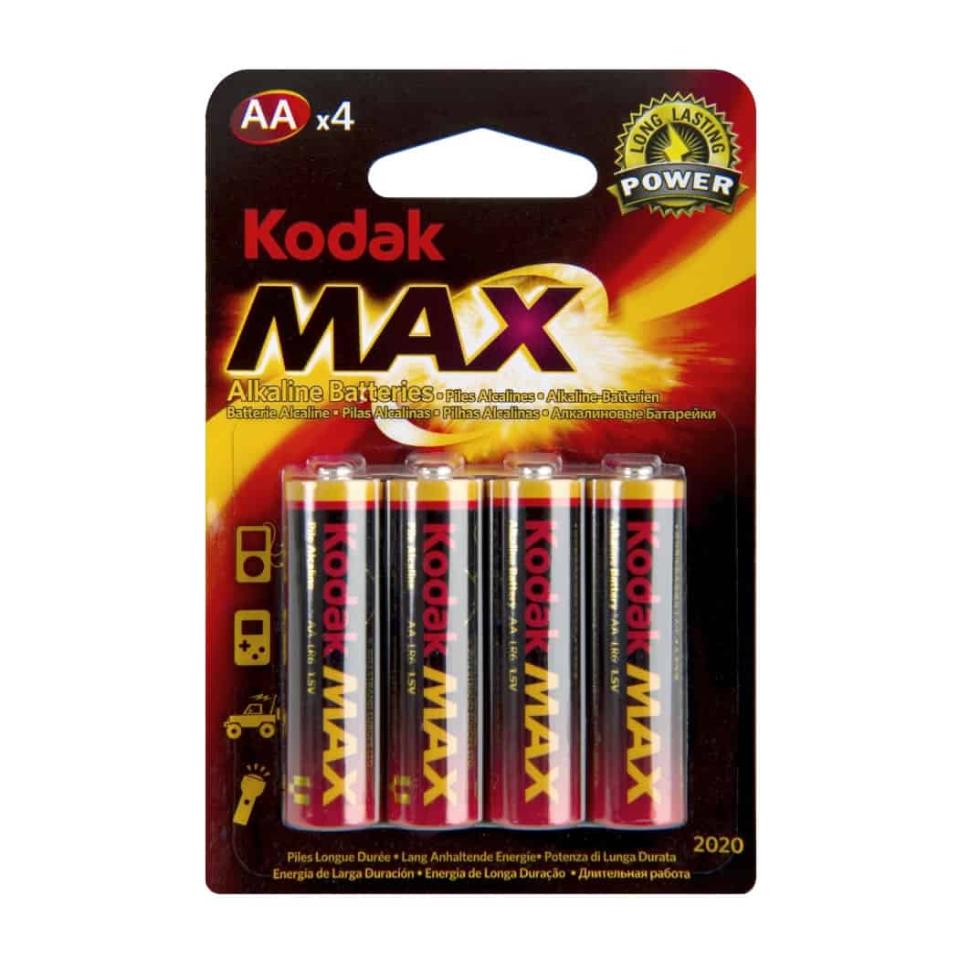 AA/LR6 Kodak MAX SUPER Элемент питания ЩЕЛОЧНОЙ для приборов 1,5В [KAA-4]