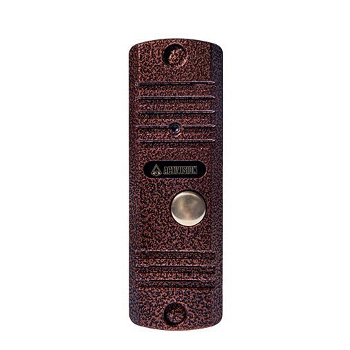 AVC-105 (МЕДЬ) Вызывная панель аудиодомофона (накладная) вандалозащищенная, с козырьком и уголком